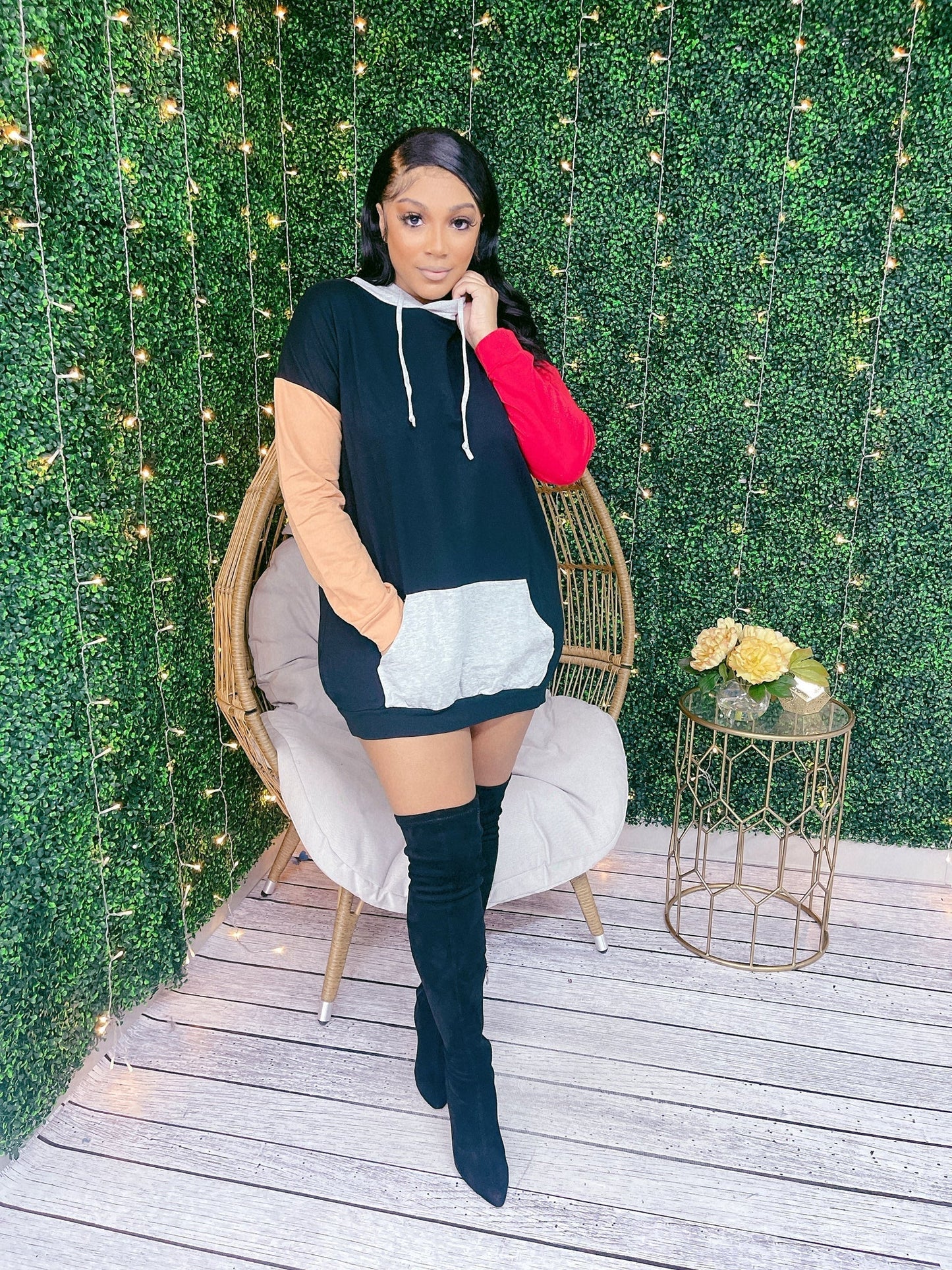 Fly Girl Hooded Dress - Love Me Galore Boutique