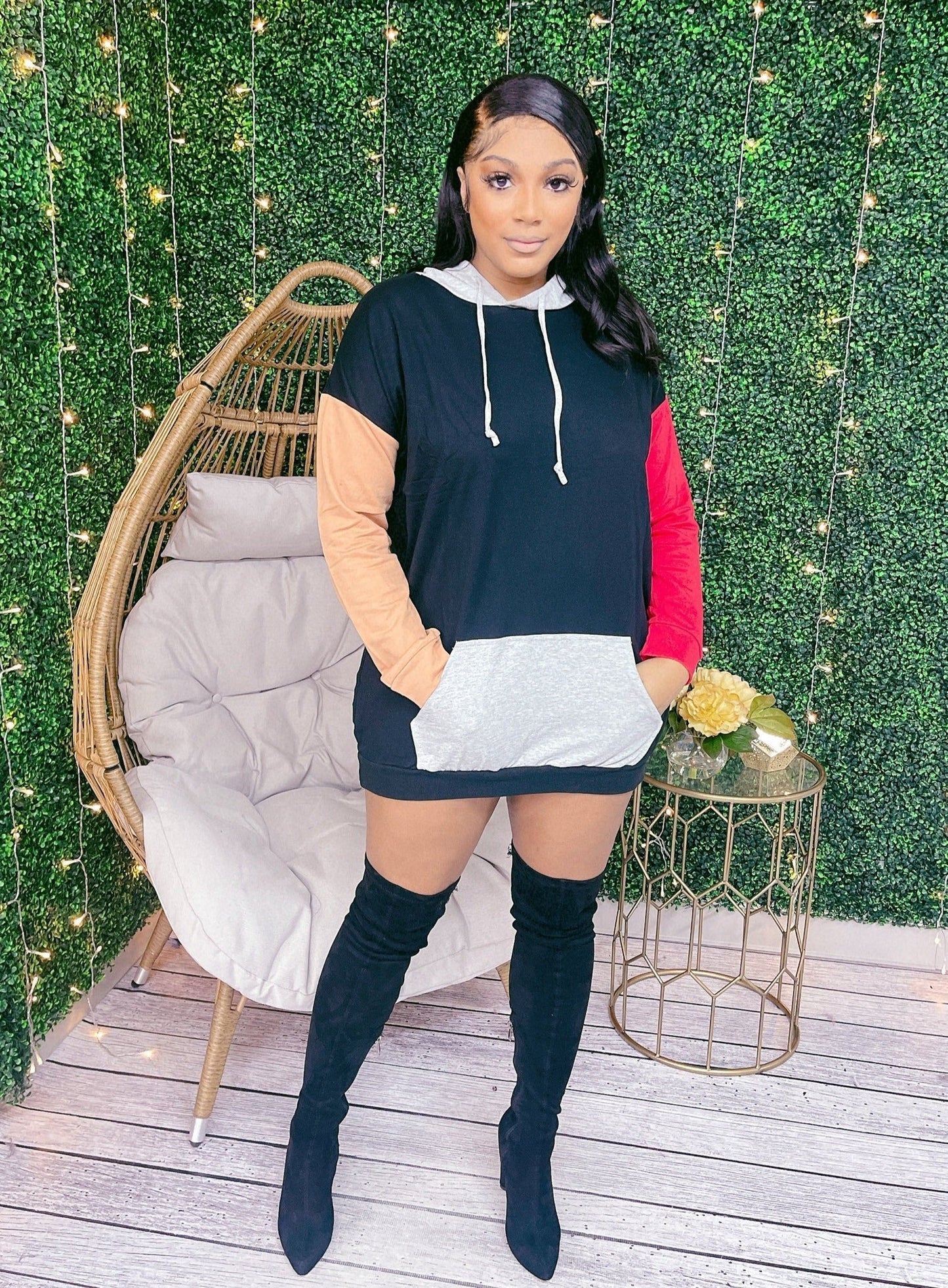 Fly Girl Hooded Dress - Love Me Galore Boutique