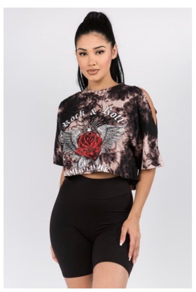 Rock n Roll Crop Top - Love Me Galore Boutique